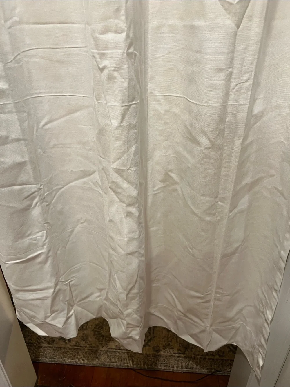 Pottery Barn White Sailcloth Panel Curtain 44 x 63 Never used